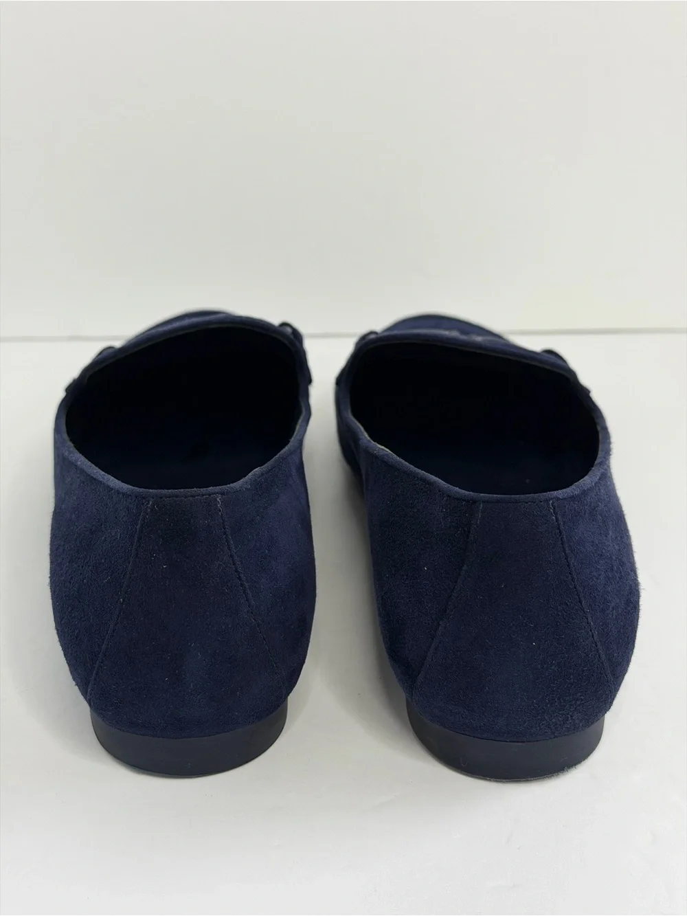 SALVATORE FERRAGAMO Navy Blue Trifoglio Loafer - size 9 C - Picture 6 of 13